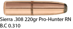 Sierra .308 220gr Pro-Hunter