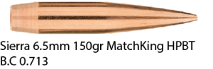 Sierra 6,5mm 150gr MatchKing HPBT